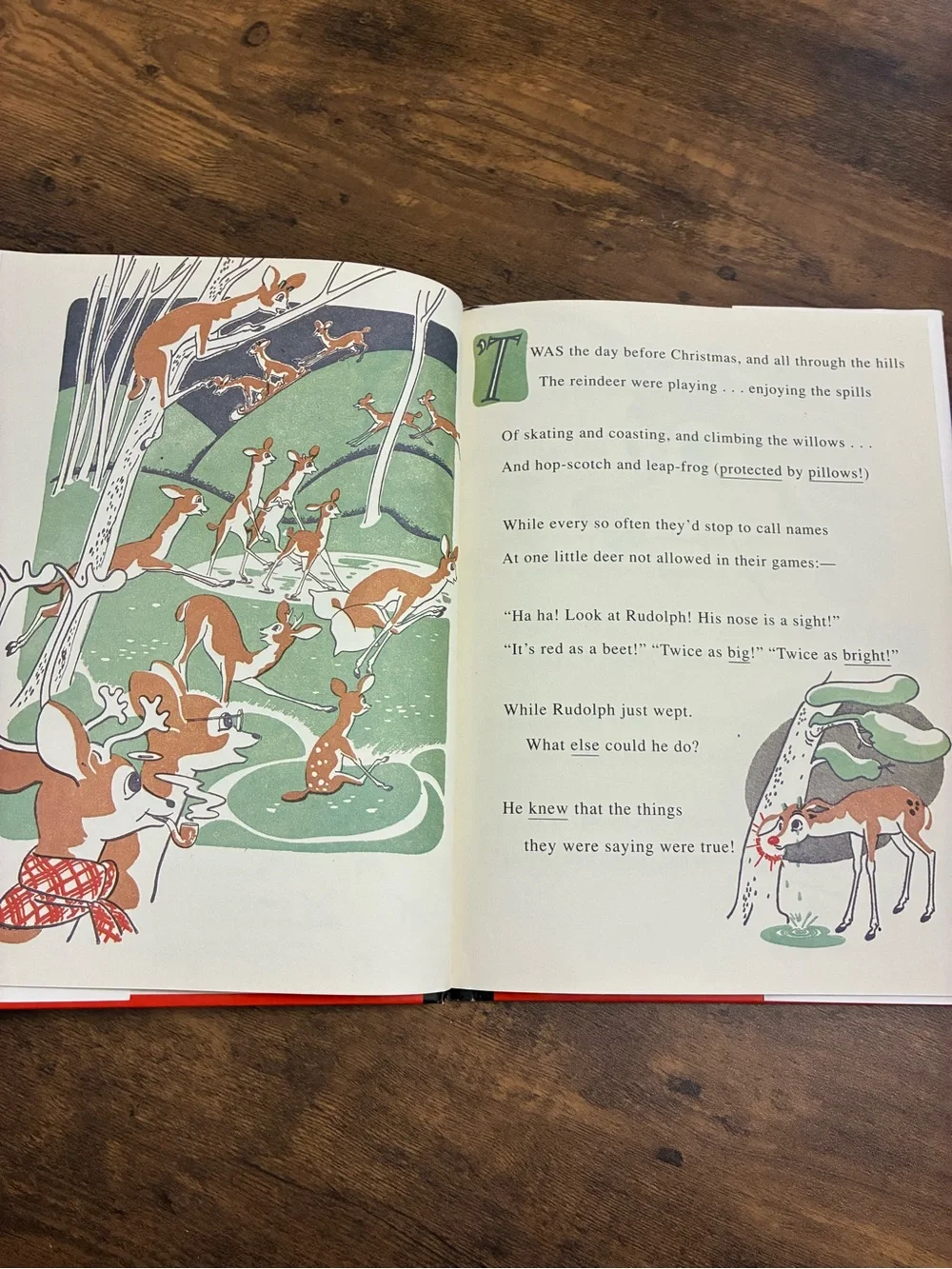 Vintage Rudolph the Red-Nosed Reindeer Hardcover Book